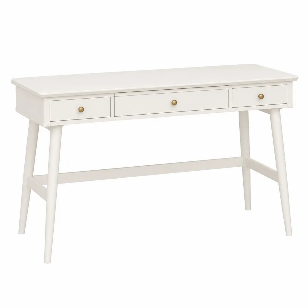 Wood Desk with Drawers 120cm