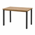 Rectangular Dining Table with Oak Veneer and Steel Frame 120x75x75 cm