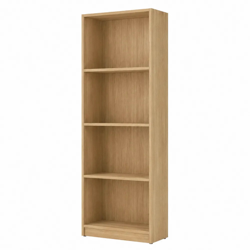 Tall Rectangular Wood Bookcase 4 Shelves 180cm