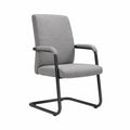 Gray Fabric Upholstered Metal Office Chair