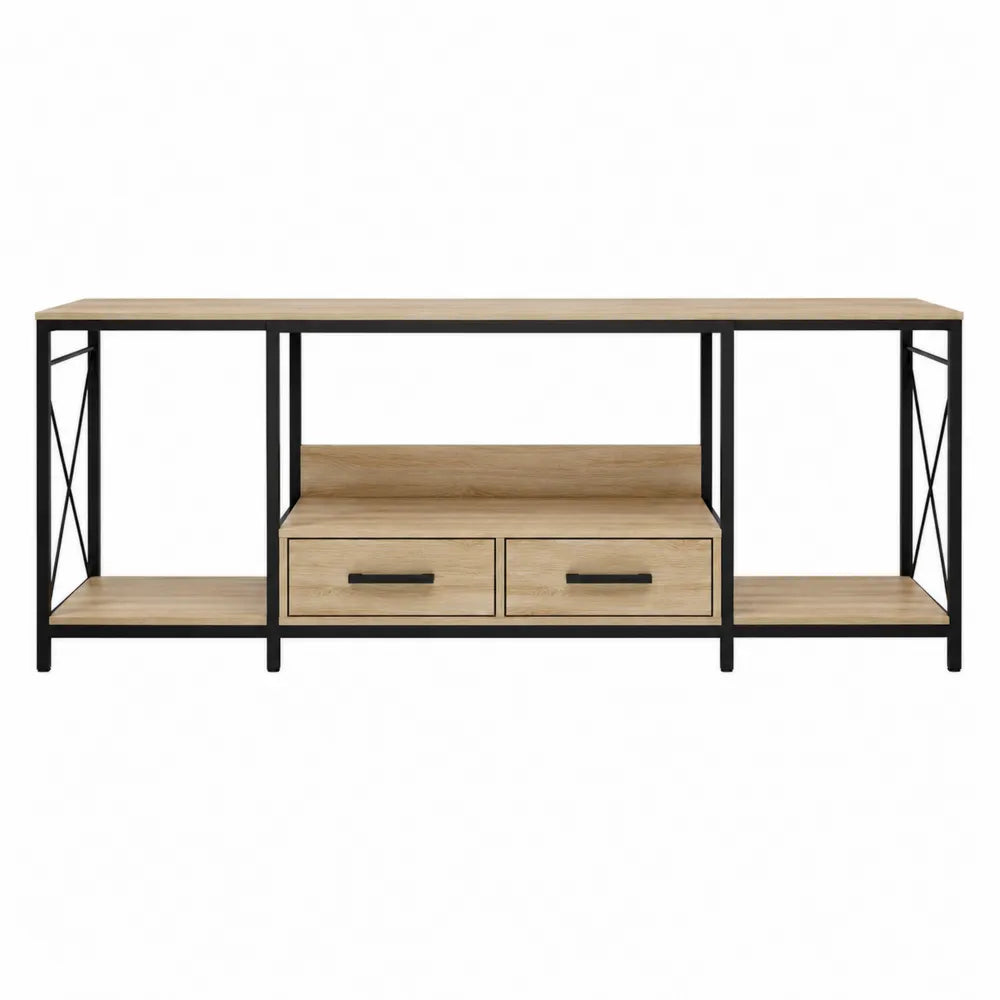 Wood and Metal TV Stand Entertainment Center 180cm