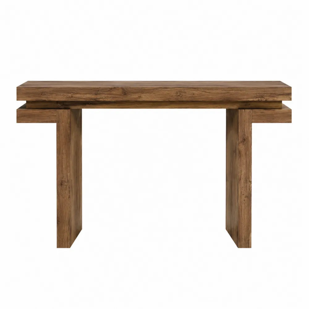 Solid Oak Console Table Brown 120cm x 40cm x 75cm