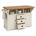 Wooden Sideboard with Drawers and Cabinets, White