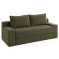 Olive Green Fabric Sofa Three-Seater