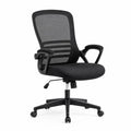 Mesh Office Chair with Adjustable Armrests and Lumbar Support Black
