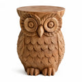 Owl Shape Solid Teak Wood Stool 45cm
