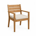 Teak Outdoor Chair with Polyester Cushion