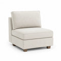 Armless Linen Sectional Sofa Piece Beige 30in x 37in x 35in