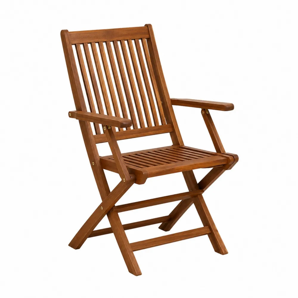 Folding Outdoor Chair Acacia Wood Brown 85cm