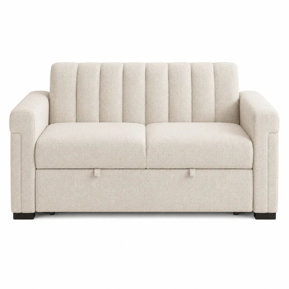 Fabric Convertible Sofa with Storage